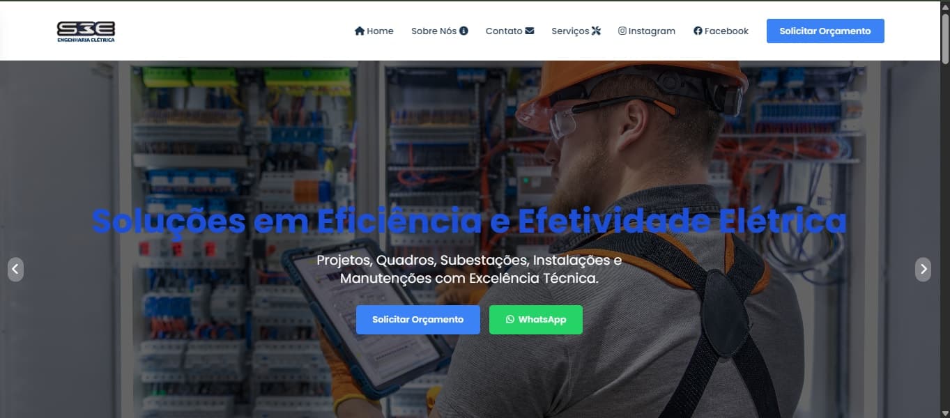 Site S3E Engenharia Elétrica